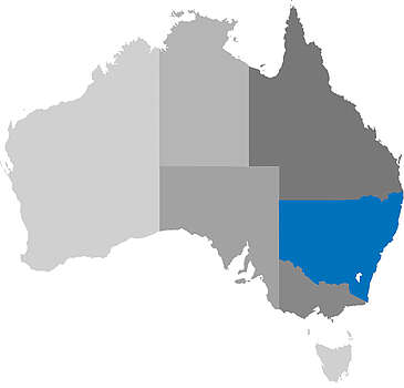 Australien Karte Bundesstaaten New South Wales