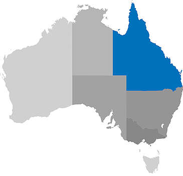 Australien Karte Bundesstaaten Queensland
