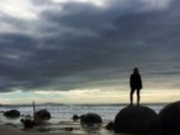 Neuseeland Wolken Meer Boulders klettern