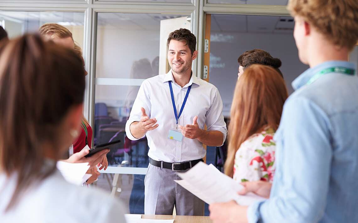 England Unterricht High School Lehrer Schüler