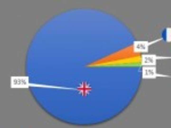 Kreisdiagramm Schülersprachreisen Sprachen