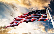 USA Flagge Wind