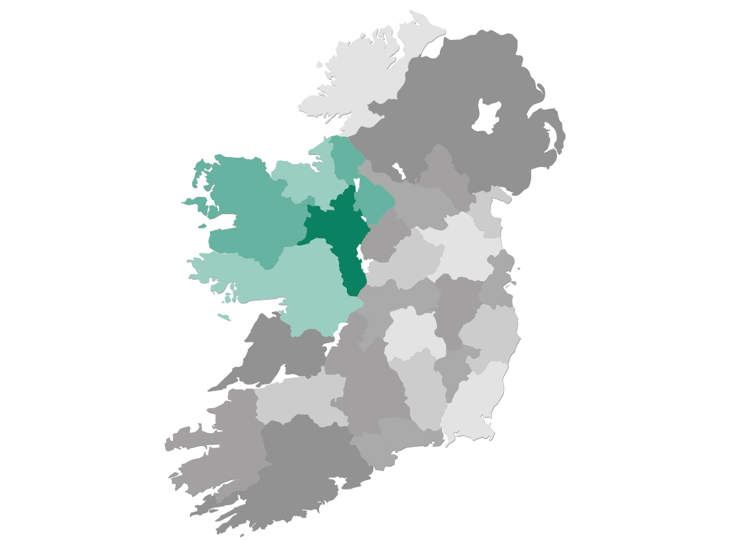 Irland Karte Region Connaught