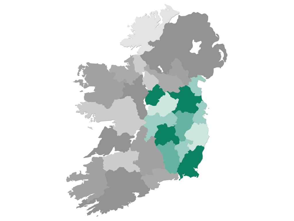 Irland Karte Region Leinster