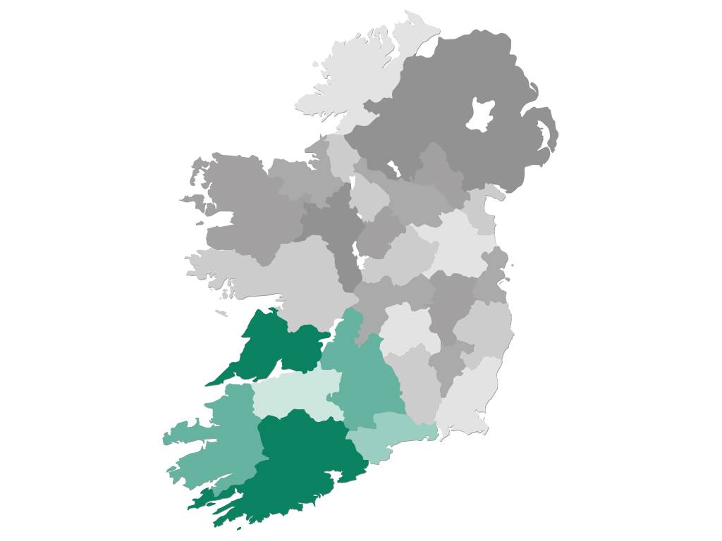 Irland Karte Region Munster