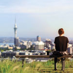 Schülerin Auckland Aussicht Neuseeland