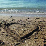 Strand Sand Herz Wasser Neuseeland Otaki