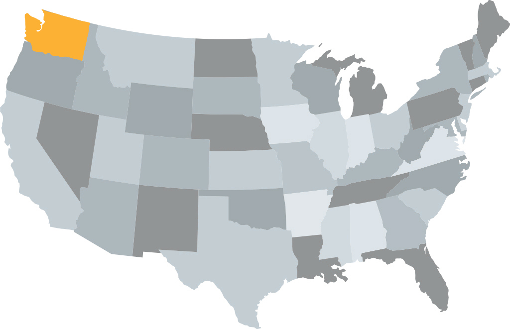 USA Karte Bundesstaaten Washington