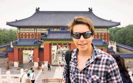 China Sprachreise Schüler Peking Sonnenbrille Verbotene Stadt