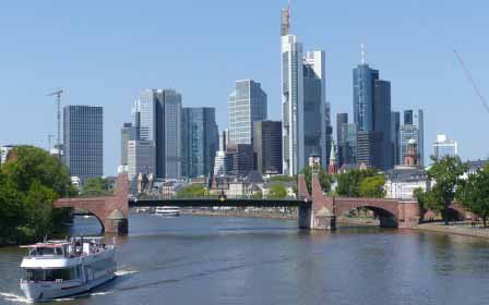 Main Frankfurt Boot Skyline Hessen Deutschland