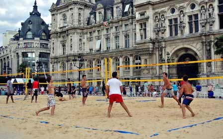 Plage du Paris Beach Volleyball Sommer Frankreich