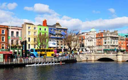 Dublin Irland Skyline Wasser Fluss