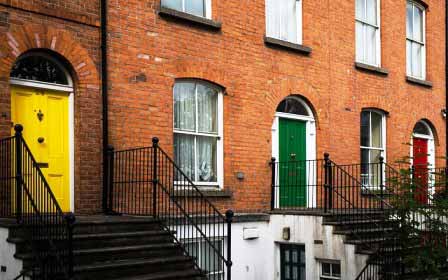 Dublin Häuser Haustüren bunt Irland