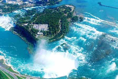 Niagarafälle von oben Wasser Sehenswürdigkeit Toronto Kanada 
