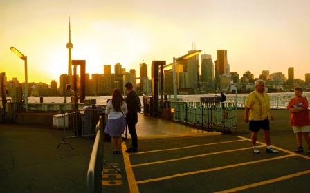 Toronto Kanada Skyline Dämmerung abends
