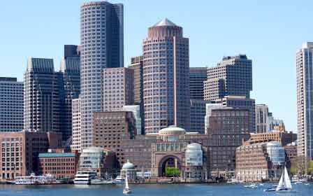 Boston Skyline USA Meer Küste Hafen