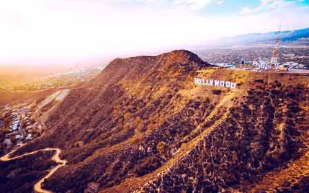 Los Angeles USA Skyline Hollywood Sign Schild