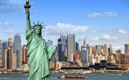 Sprachreise Schüler New York City Skyline Freiheitsstatue