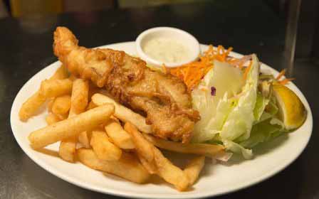 Fish Chips London Mittagessen Teller lecker England