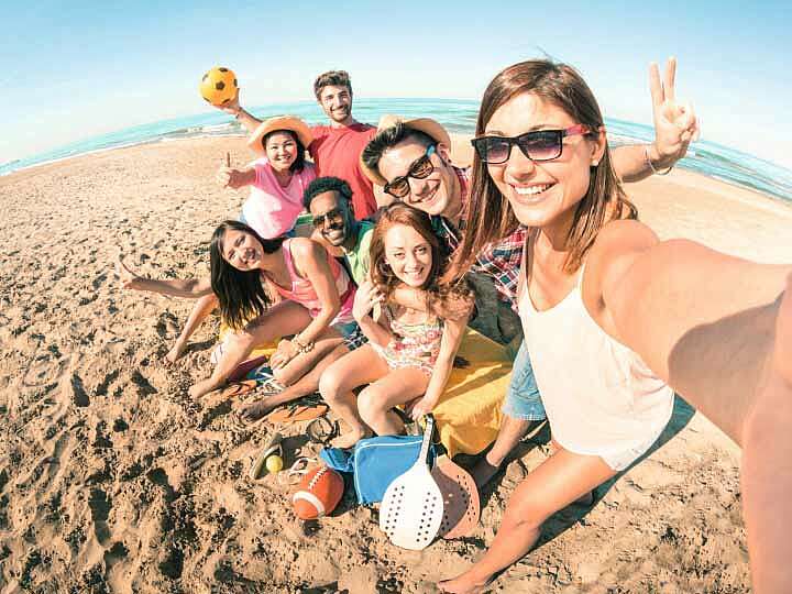Schüler Malta Strand Spaß Sprachreise Sommer Meer