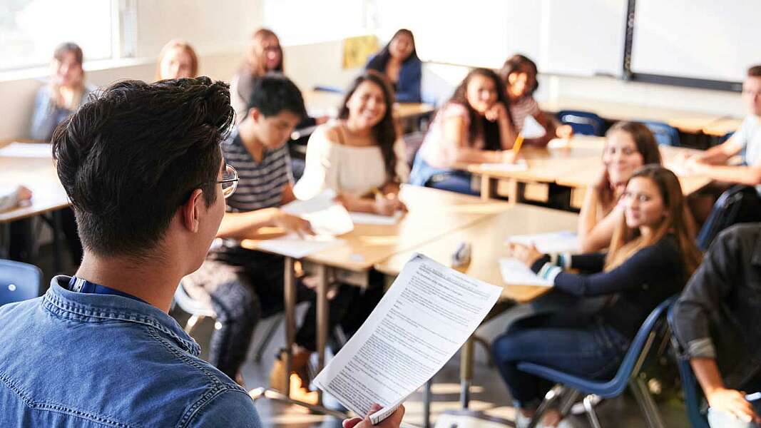 Schüler Klasse High School USA Auslandsjahr Unterricht Schüleraustausch