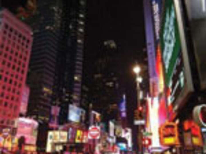 Time Square New York USA Nacht Hochhäuser