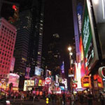 Time Square New York USA Nacht Hochhäuser