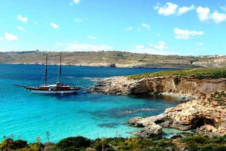 Malta Comino Boot Ausflug Sprachreise 